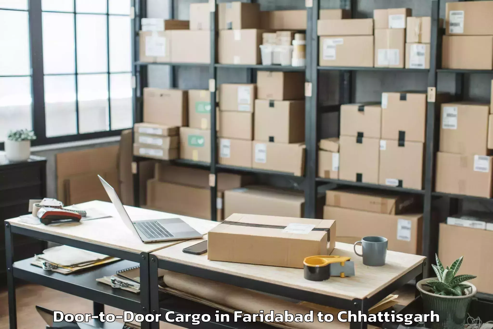 Reliable Faridabad to Baramkela Door To Door Cargo